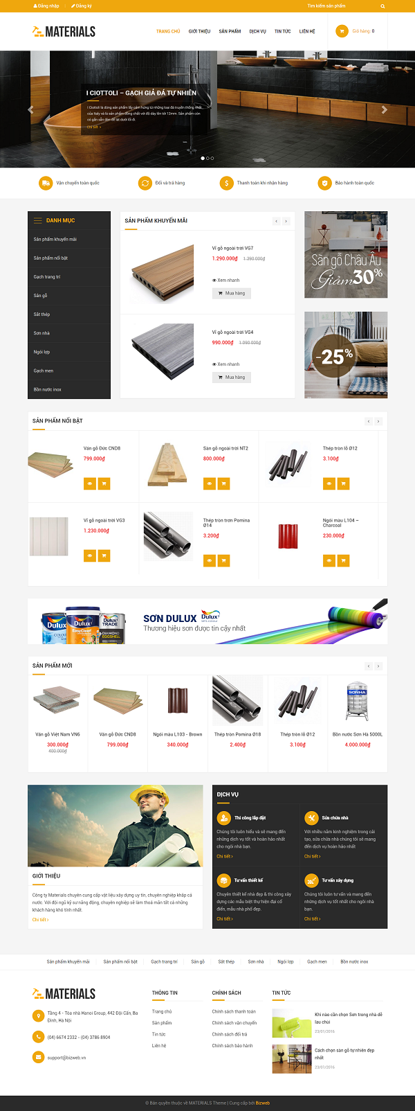 Trang trí nội thất Materials